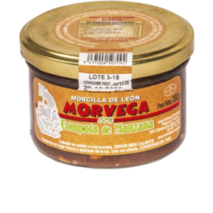 Morcilla de León con compota de manzana