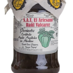 Pimiento verde confitado agridulce